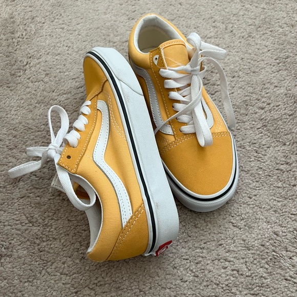 New Old Skool Flax Yellow Vans Skate Casual shoes - Picture 3 of 15